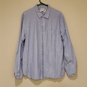 Mens old navy blue button down dress shirt XL
